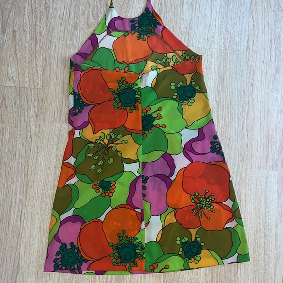 Betsey Johnson vintage dress bright floral - Picture 5 of 8